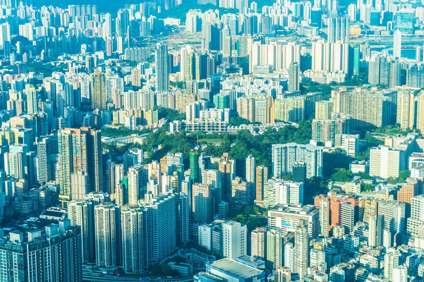 vista della città di hong kong, cina foto