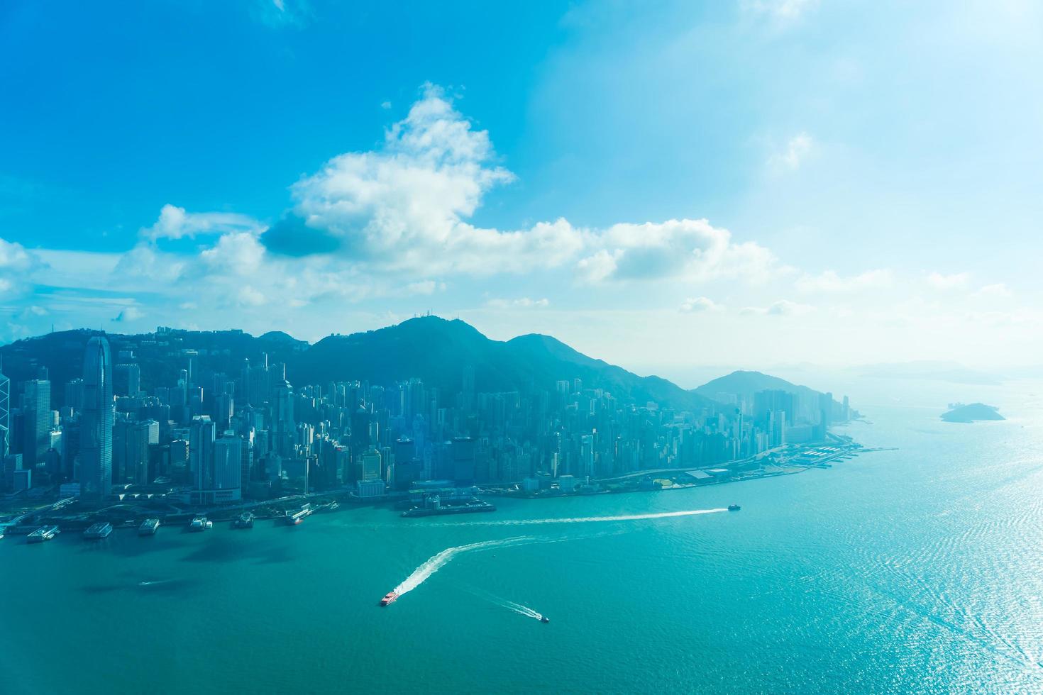 vista della città di hong kong, cina foto