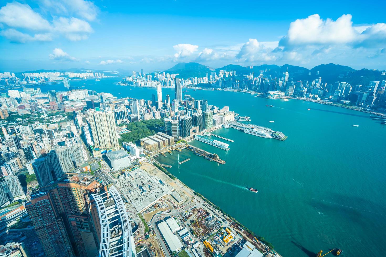 vista della città di hong kong, cina foto