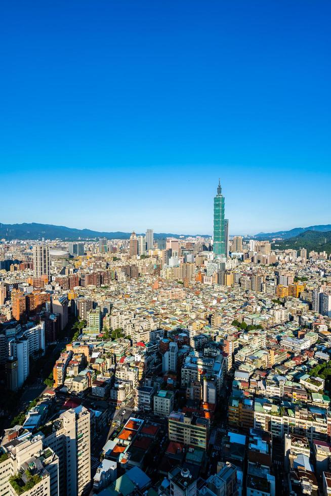 vista aerea della città di taipei, taiwan foto