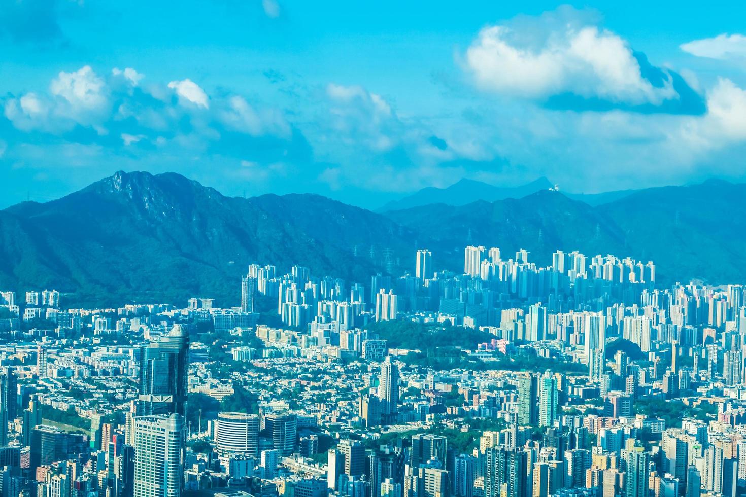 veduta aerea della città di hong kong foto