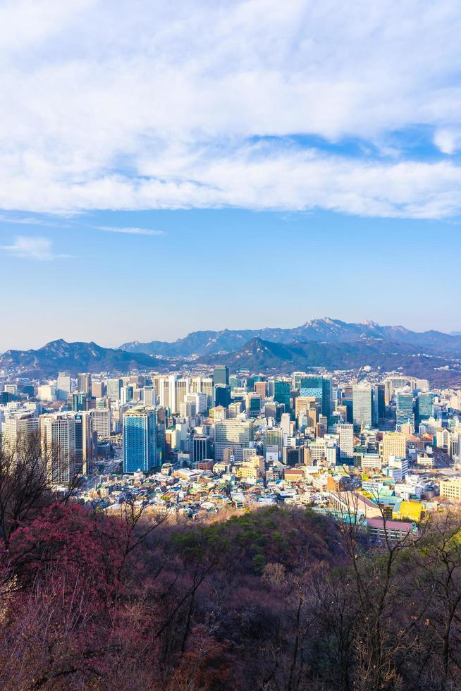 vista della città di seoul, corea del sud foto