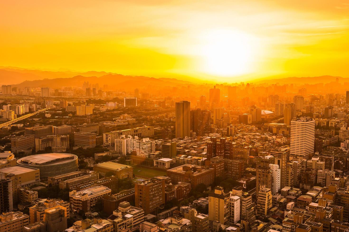 vista della città di taipei, taiwan foto