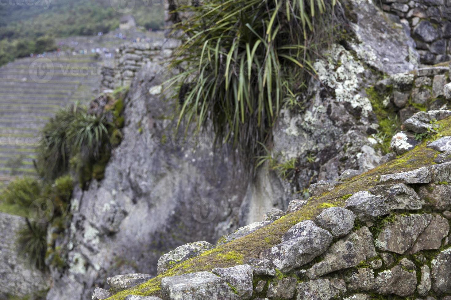 muro di pietra in Perù foto