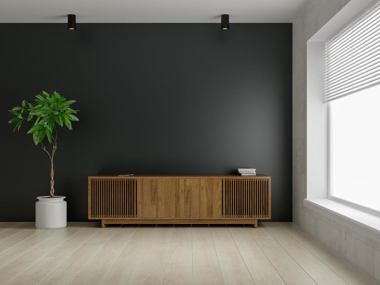 interno di un soggiorno moderno in rendering 3d foto
