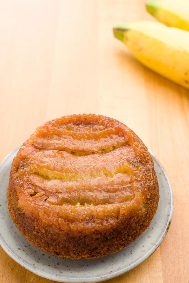 primo piano di una torta di banane foto