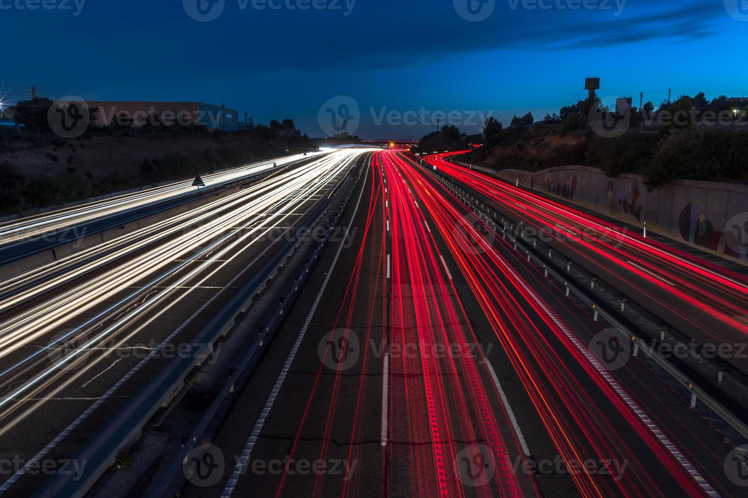 scie luminose sull'autostrada foto