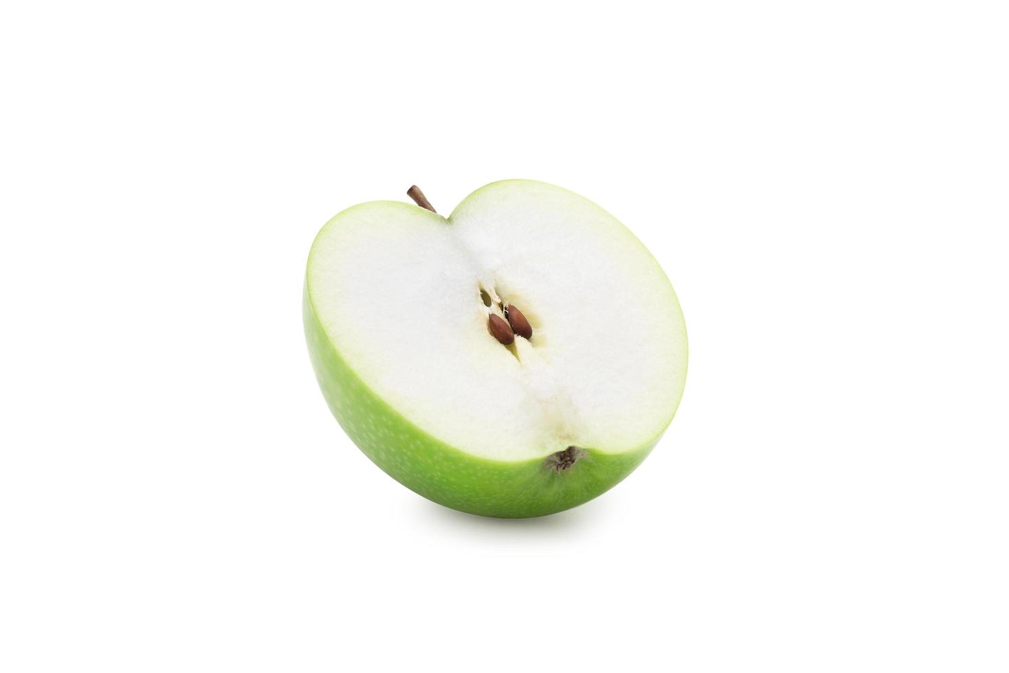metà di una mela verde foto