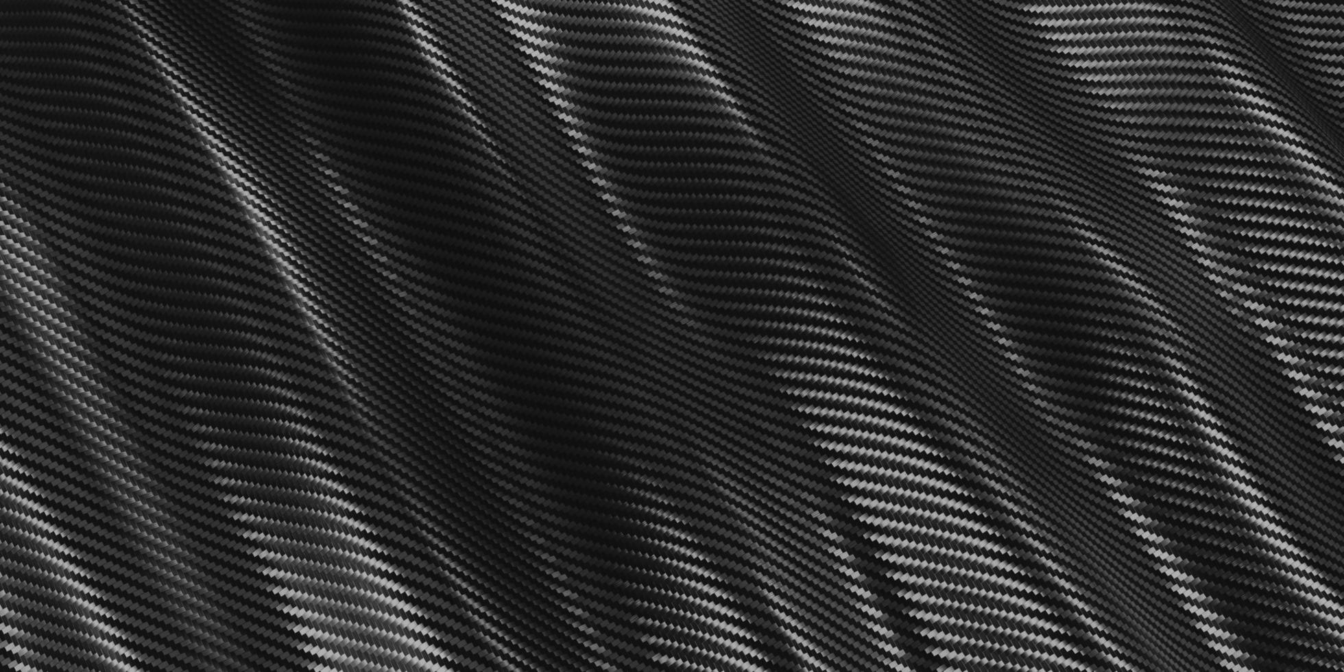 nero kevlar struttura carbonio fibra striato tessuto sfondo a strisce ondulato 3d illustrazione foto