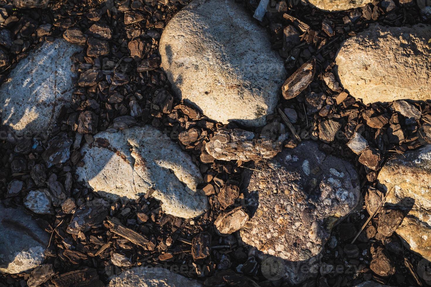 pietre e corteccia di sughero foto