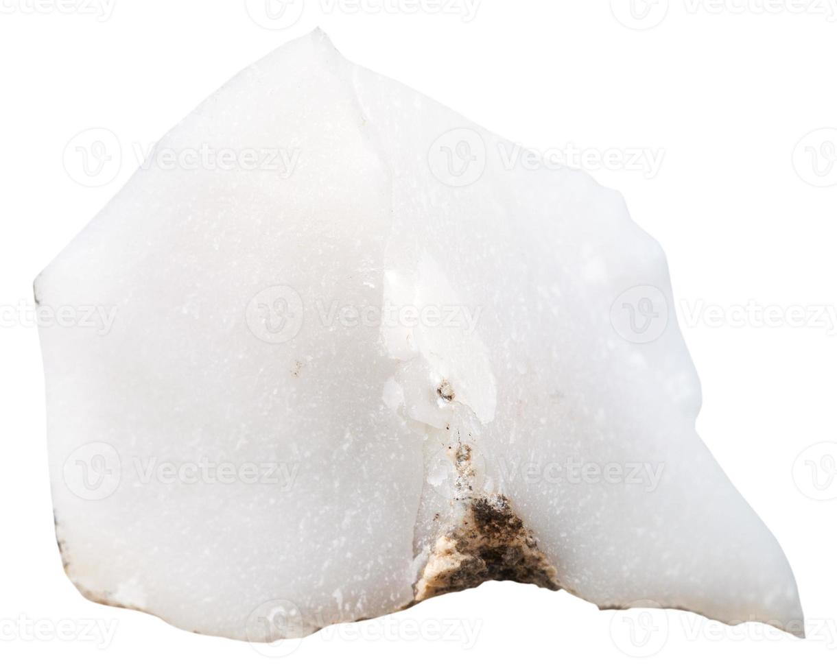 cacholong latteo bianca opale roccia isolato foto