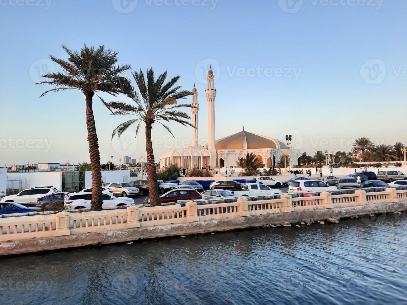 bellissimo sera e colorato tramonto a jeddah, corniche, Arabia arabia, foto