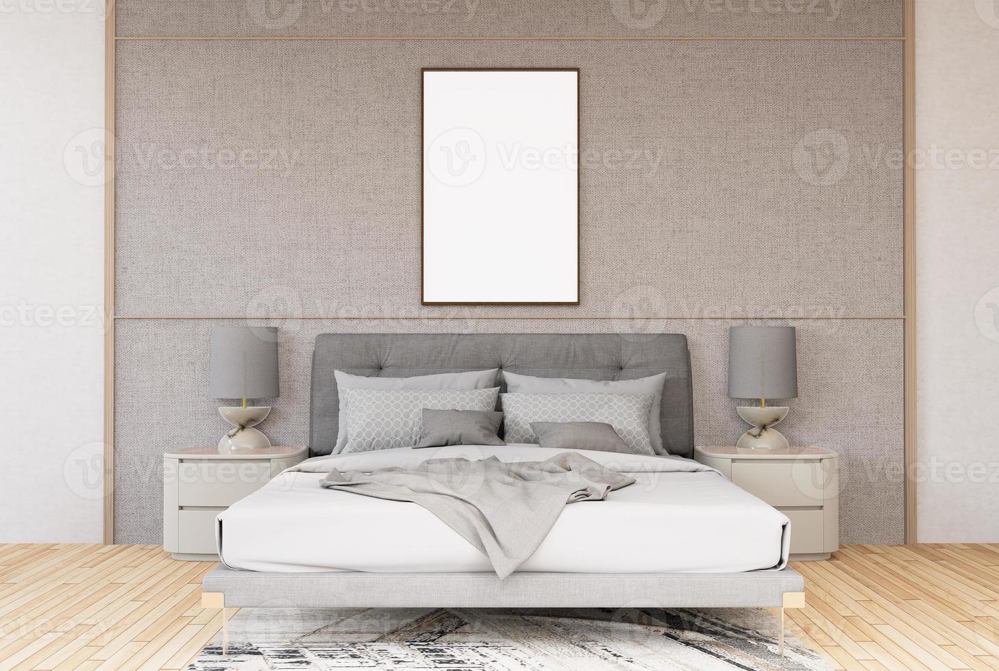 3d illustrazione modello foto telaio nel Camera da letto, interpretazione