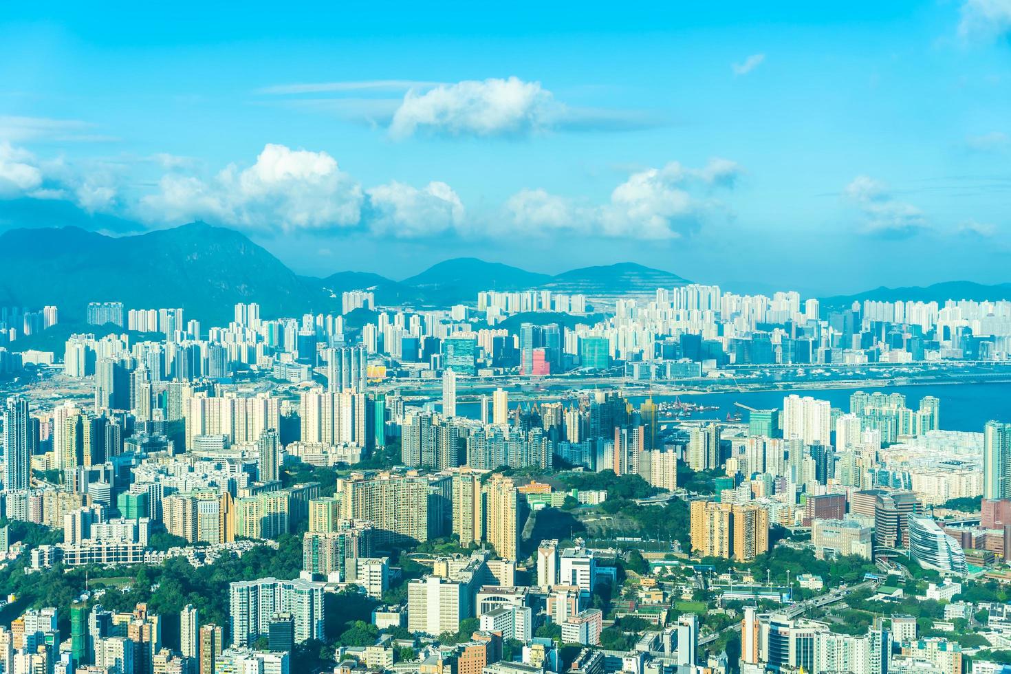 paesaggio urbano di hong kong, cina foto