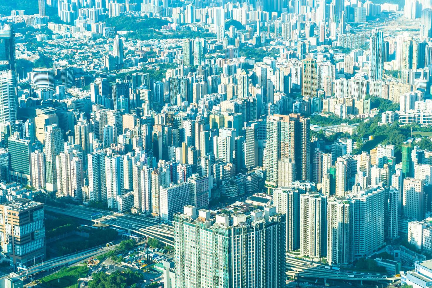 paesaggio urbano di hong kong, cina foto