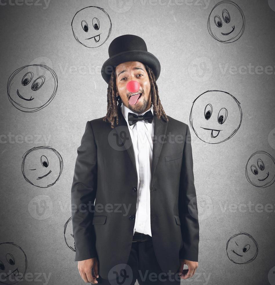 maschio clown smorfie foto