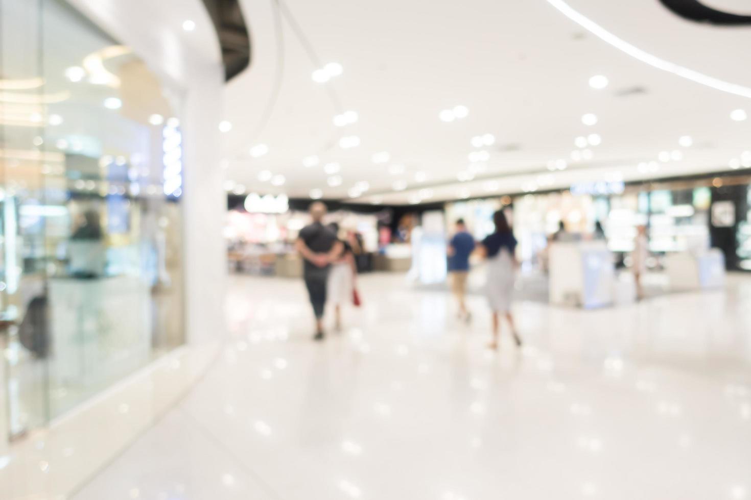 interno defocused astratto del centro commerciale foto