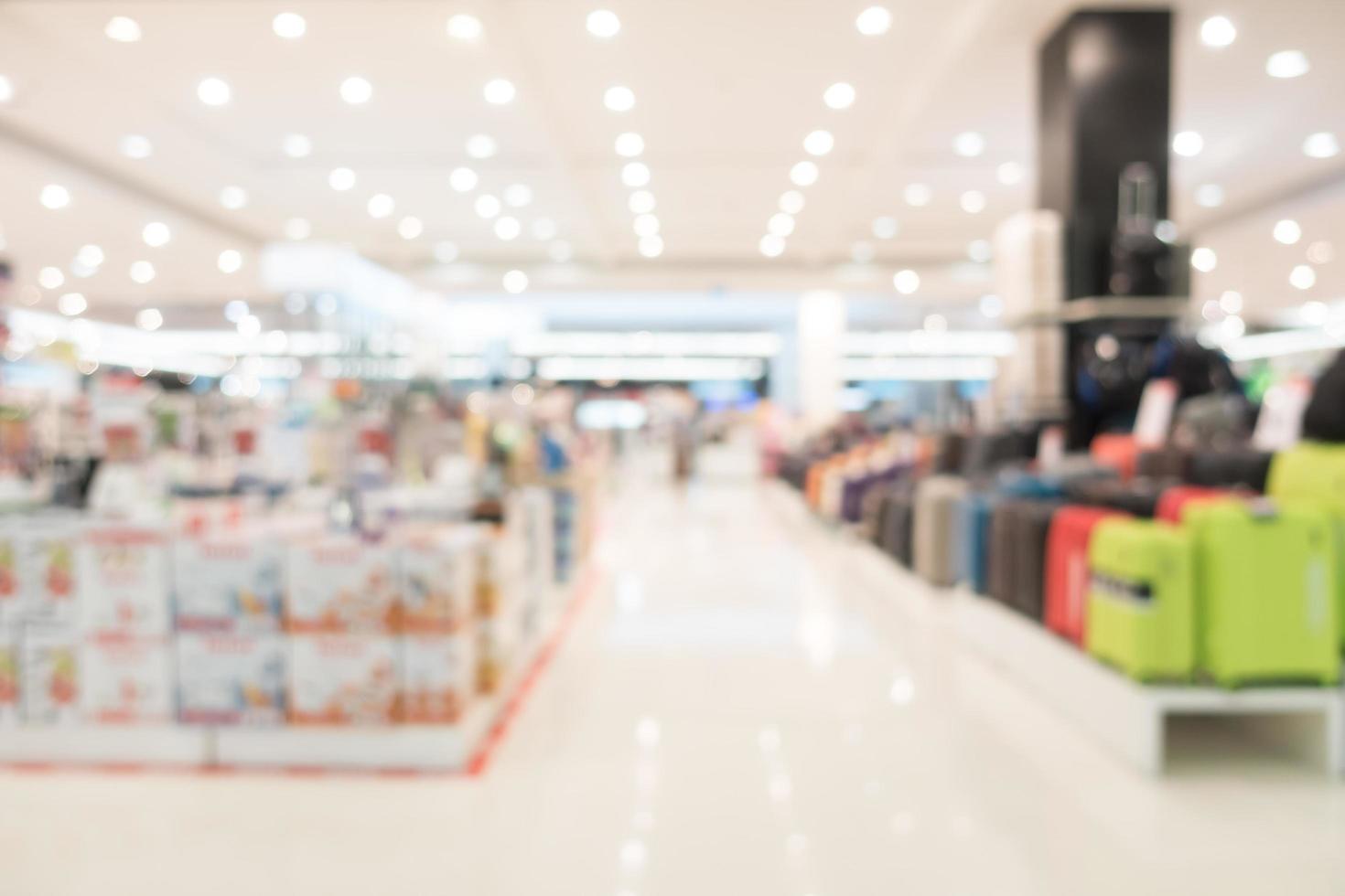 interno defocused astratto del centro commerciale foto