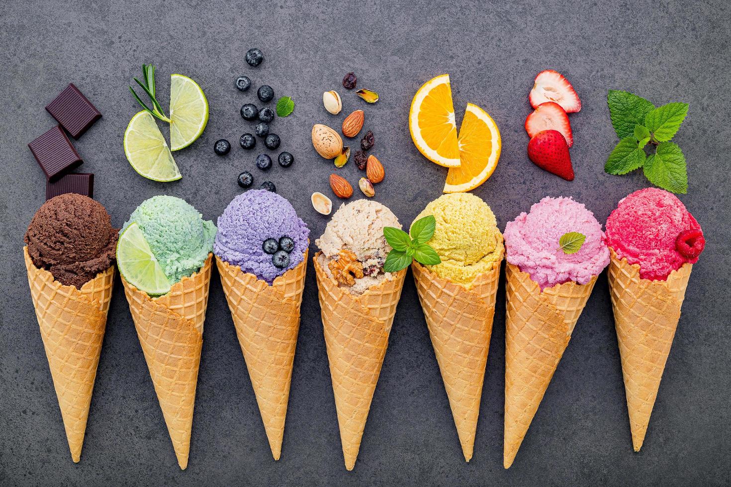 gelato e ingredienti freschi foto