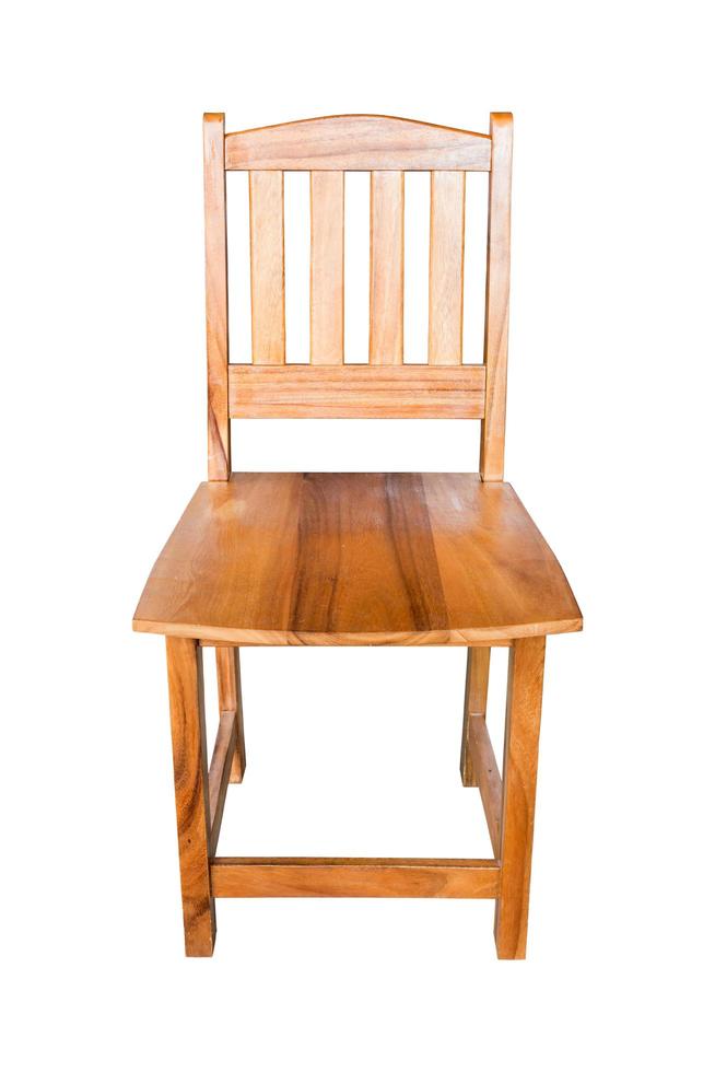 sedia in legno isolato su uno sfondo bianco foto