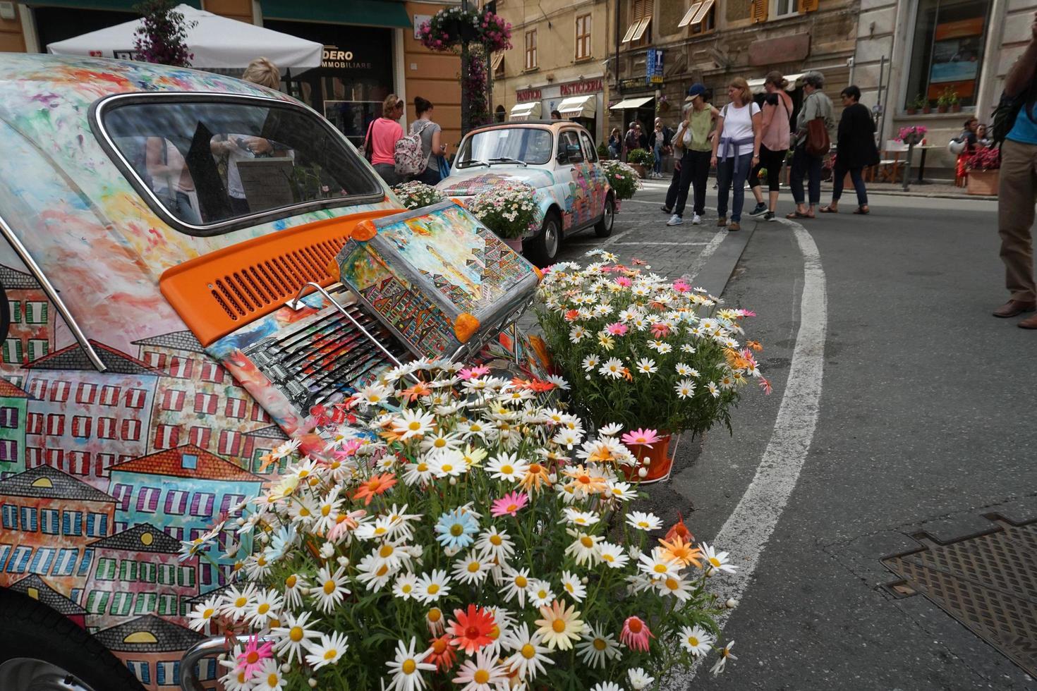 Genova, Italia - Maggio 5 2018 - euroflora ritorno per Genova nel il unico scenario di il nervi parchi foto