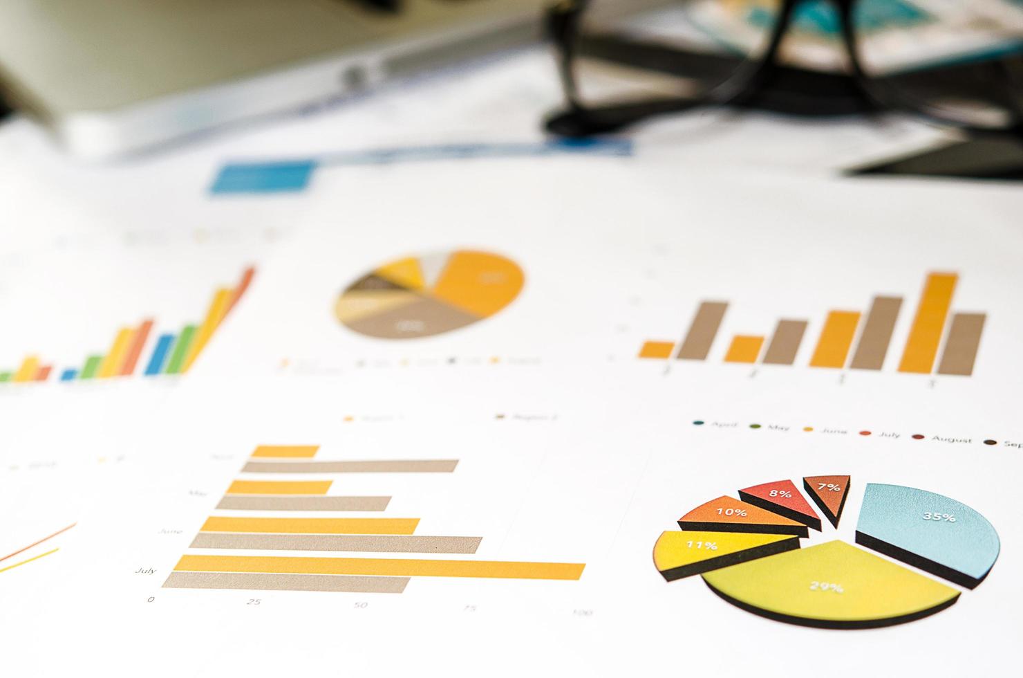 diagrammi e grafici aziendali foto