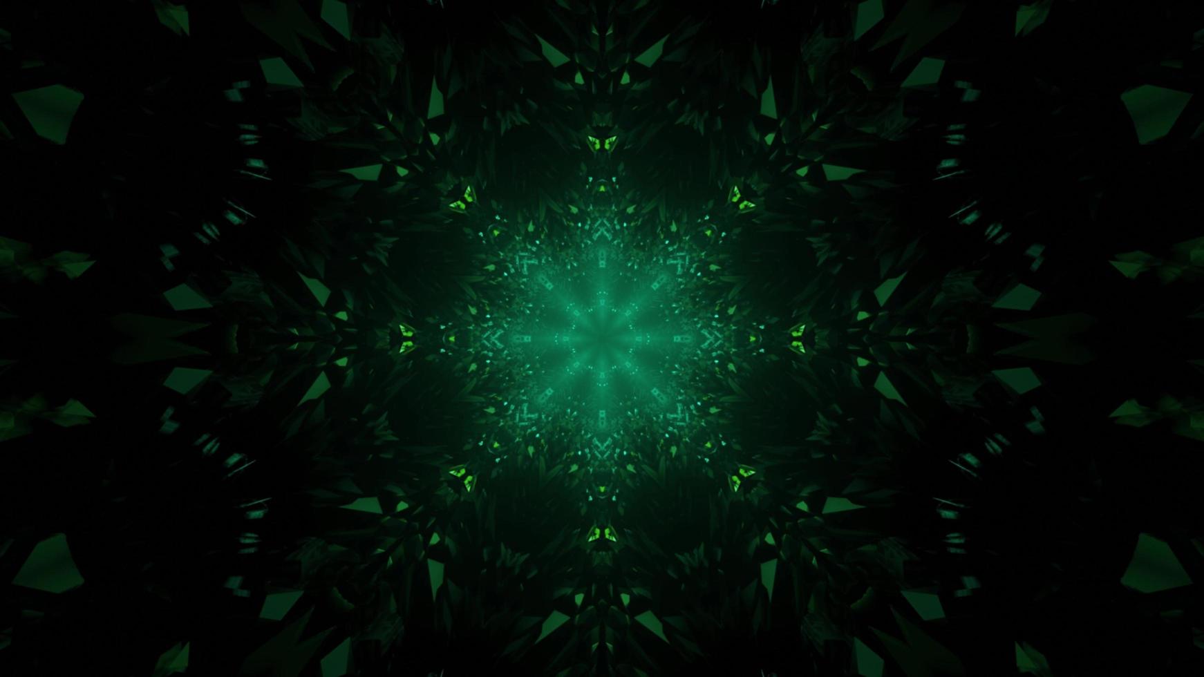 Illustrazione 3D di ornamento verde scuro foto