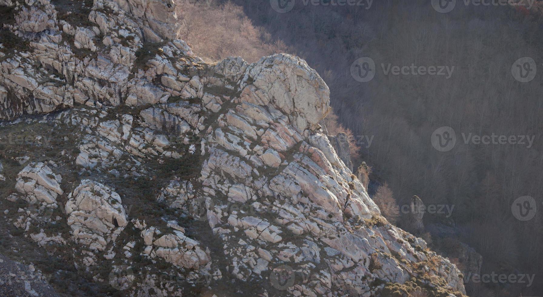 montagne spogliate della loro vegetazione dopo un incendio foto