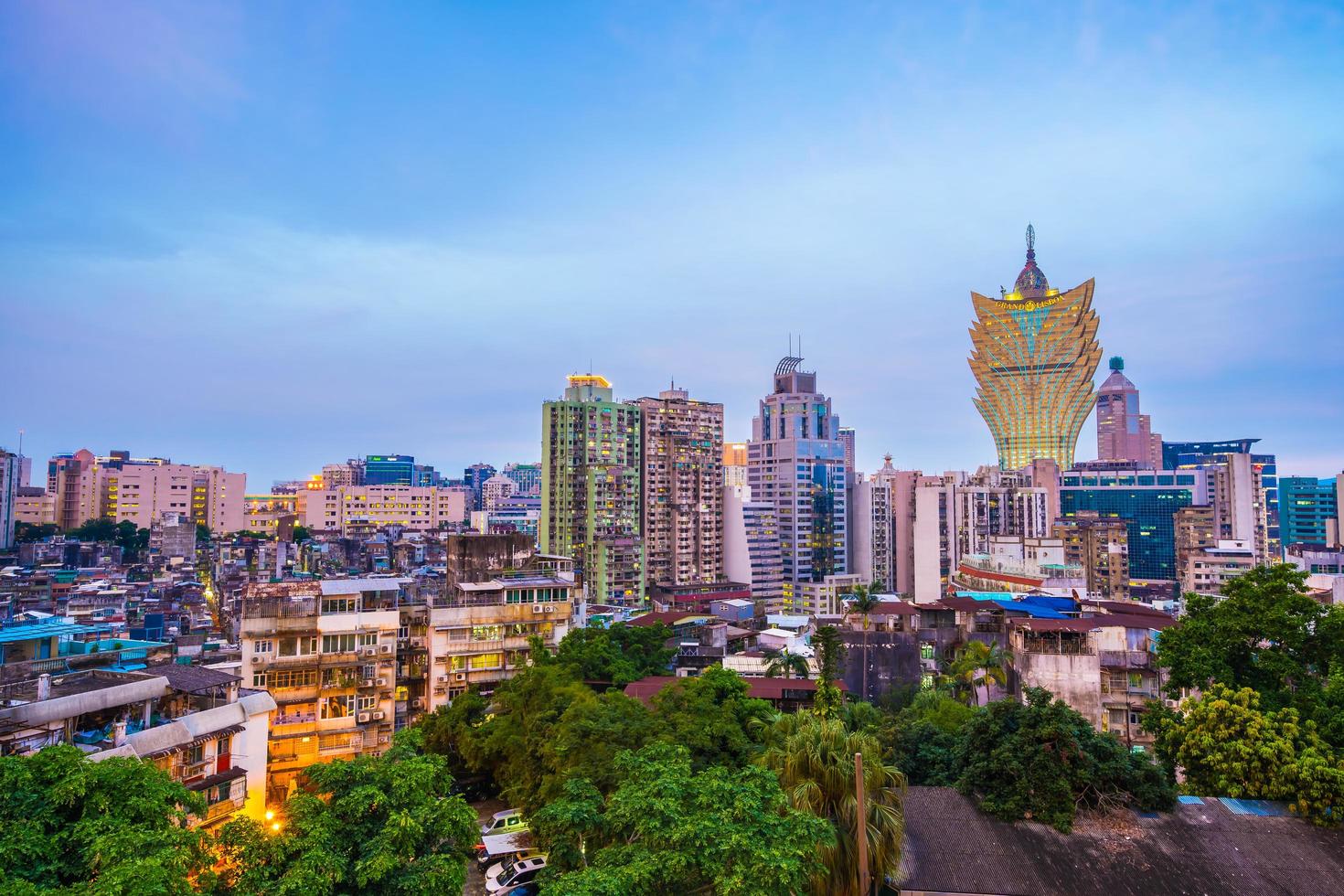 paesaggio urbano della città di macao, cina foto