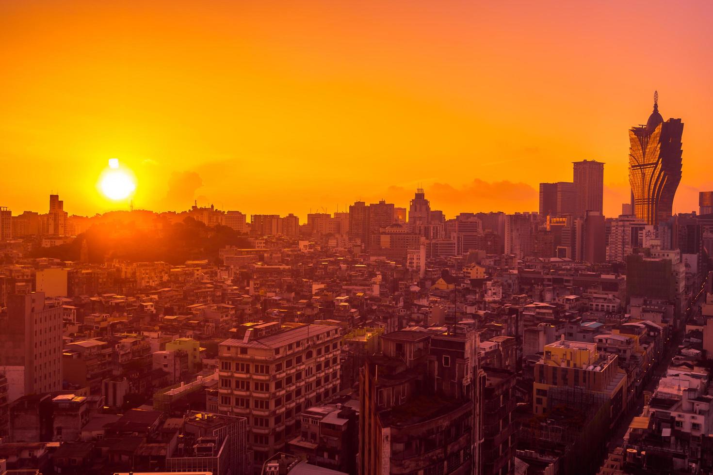 paesaggio urbano della città di macao, cina foto