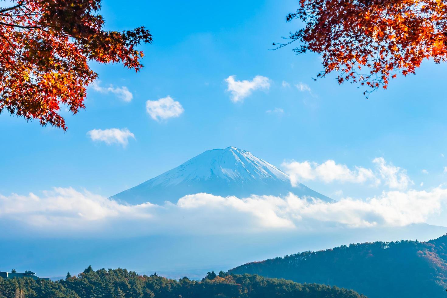 paesaggio a mt. fuji, yamanashi, giappone foto