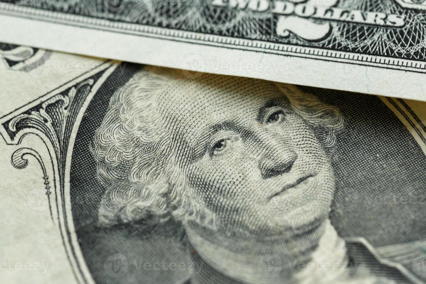 Giorgio Washington ritratto su il noi uno dollaro conto macro foto