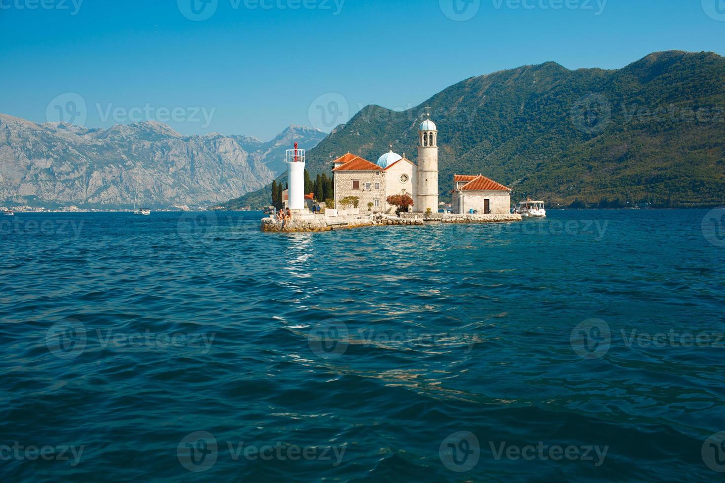 Chiesa di nostro signora di il rocce, perasto, montenegro foto