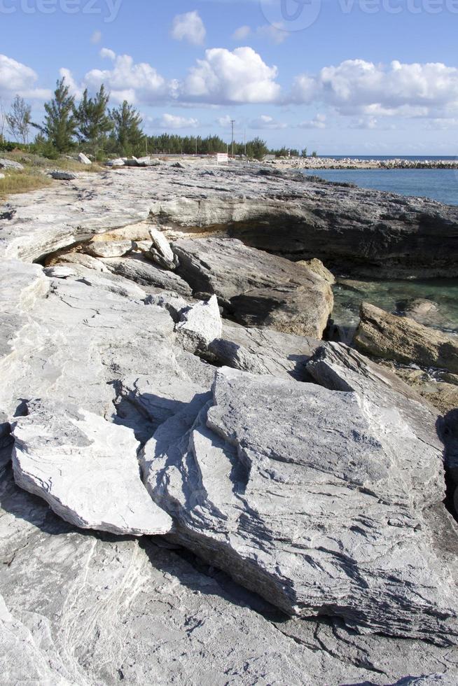 mille dollari bahama isola eroso roccioso riva foto