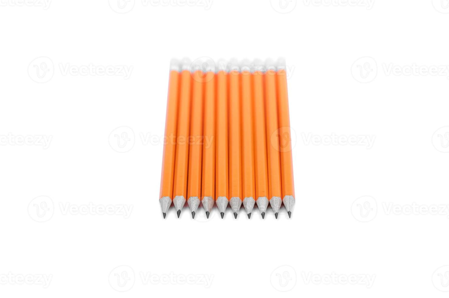 incredibili matite isolate su sfondo bianco puro foto
