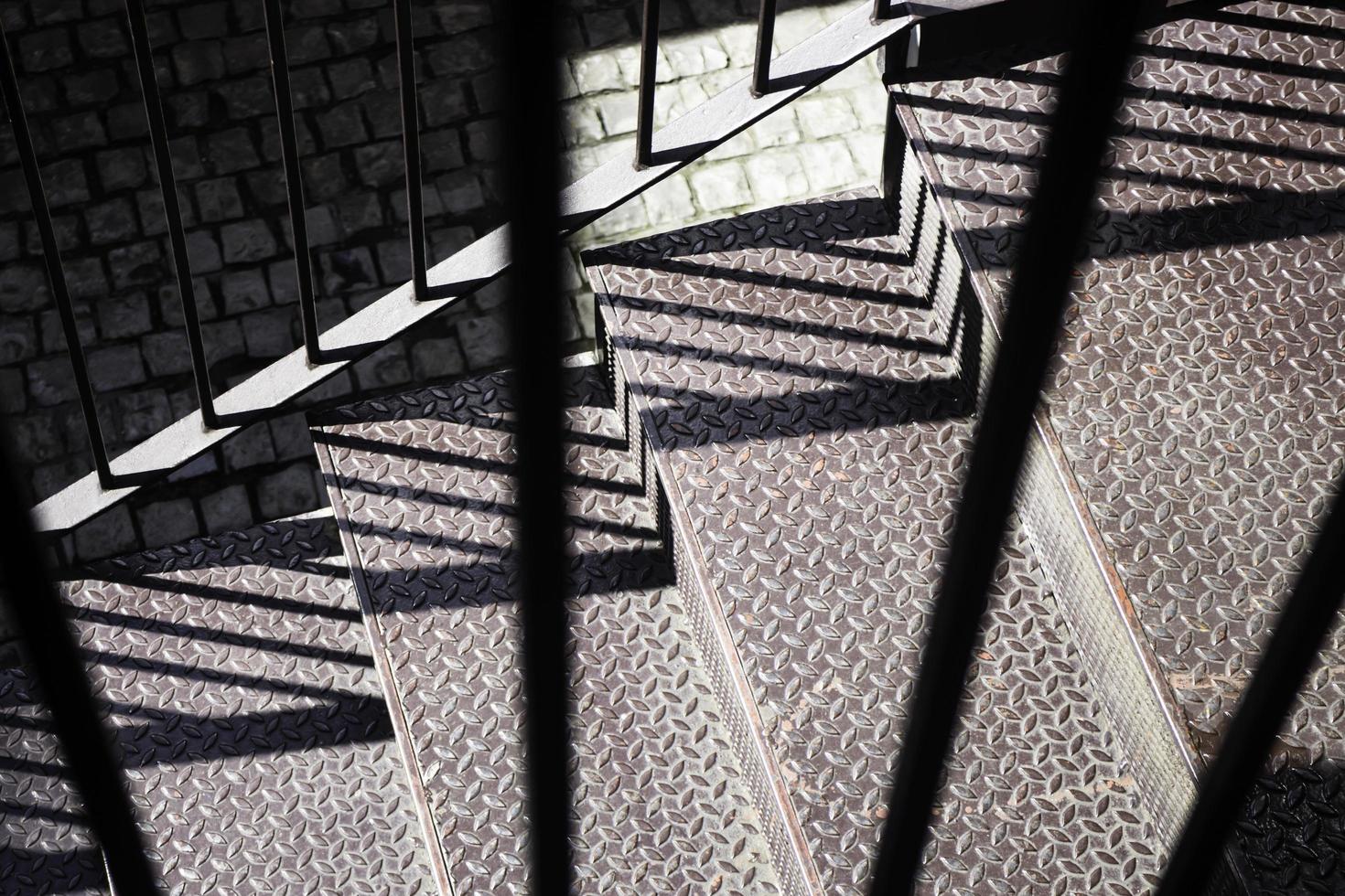 tromba delle scale industriali esterne foto