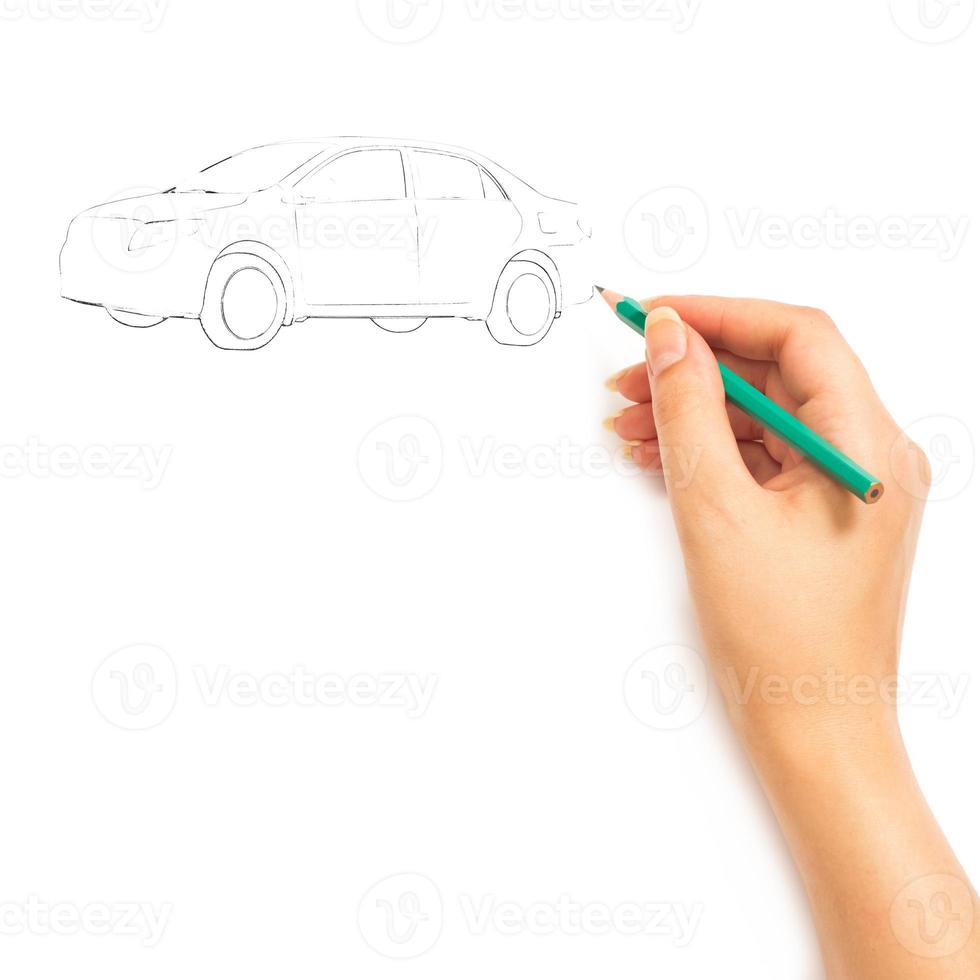 mano disegno auto foto