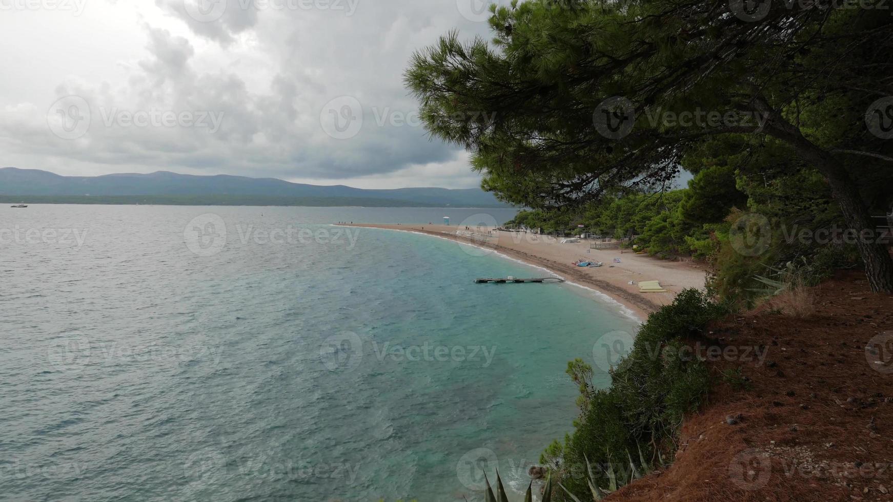 zlatni ratto famoso turchese spiaggia Visualizza, Croazia foto