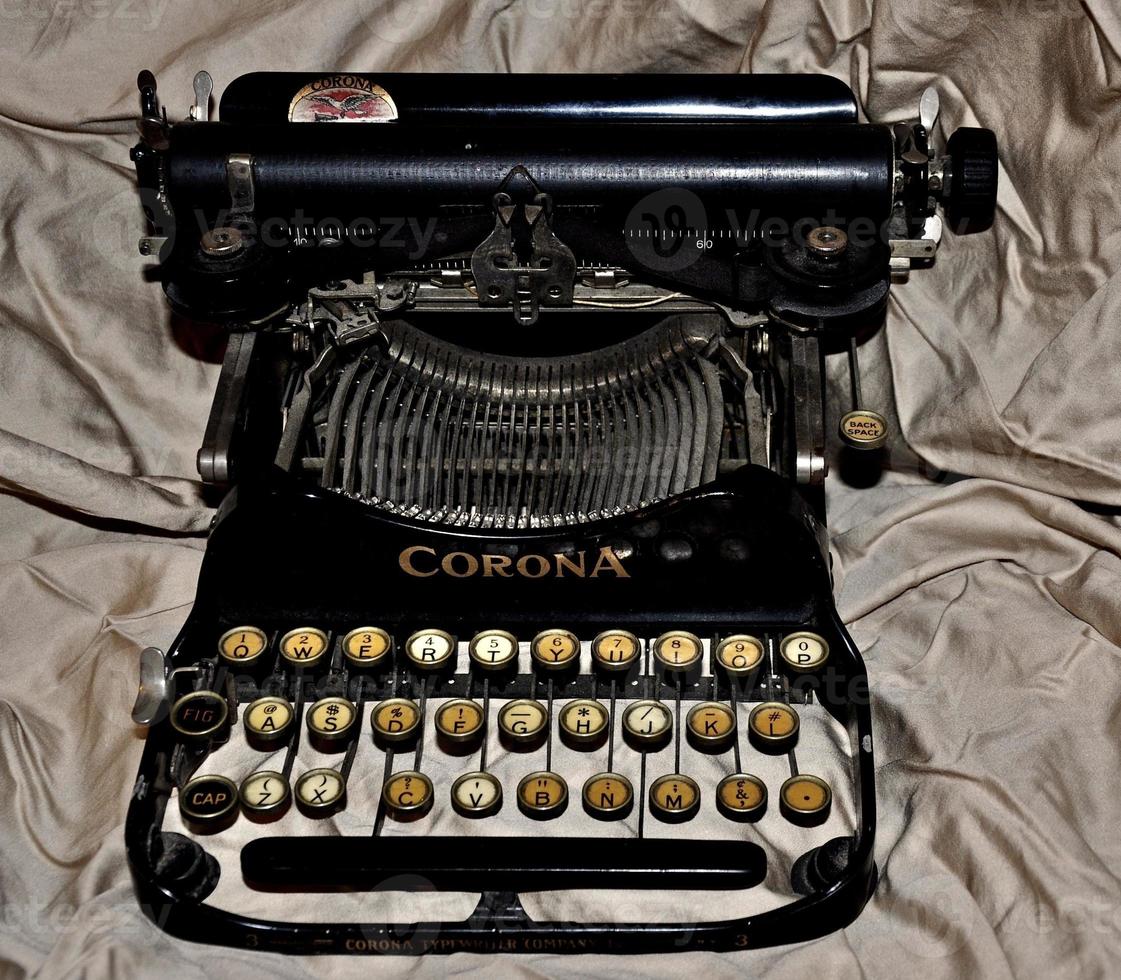 antico pieghevole 1904 corona macchina da scrivere foto