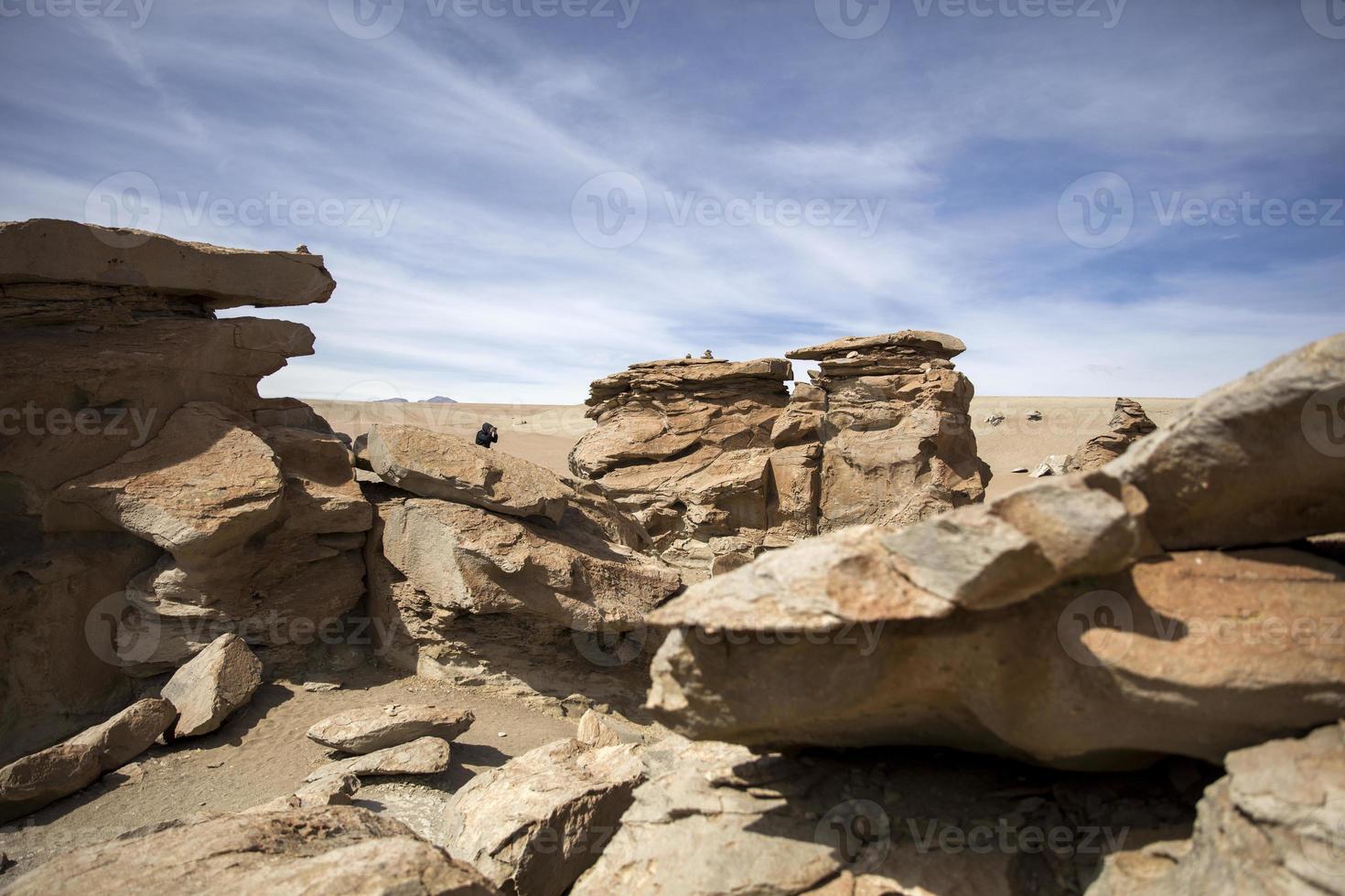formazioni rocciose del deserto di Dali in Bolivia foto