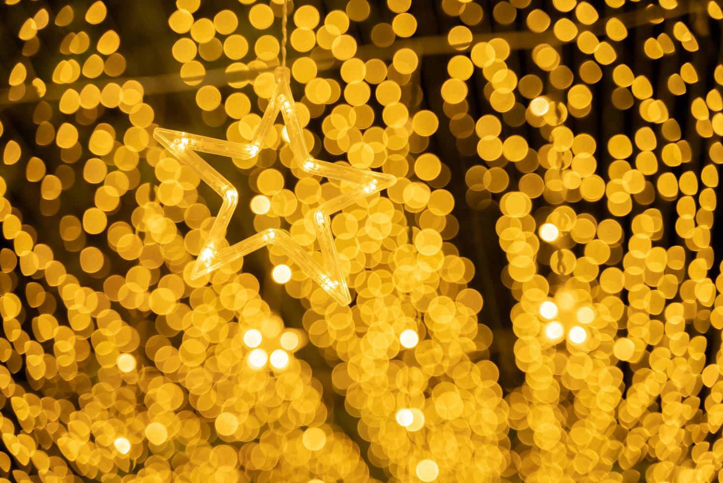 bokeh di luci d'oro foto