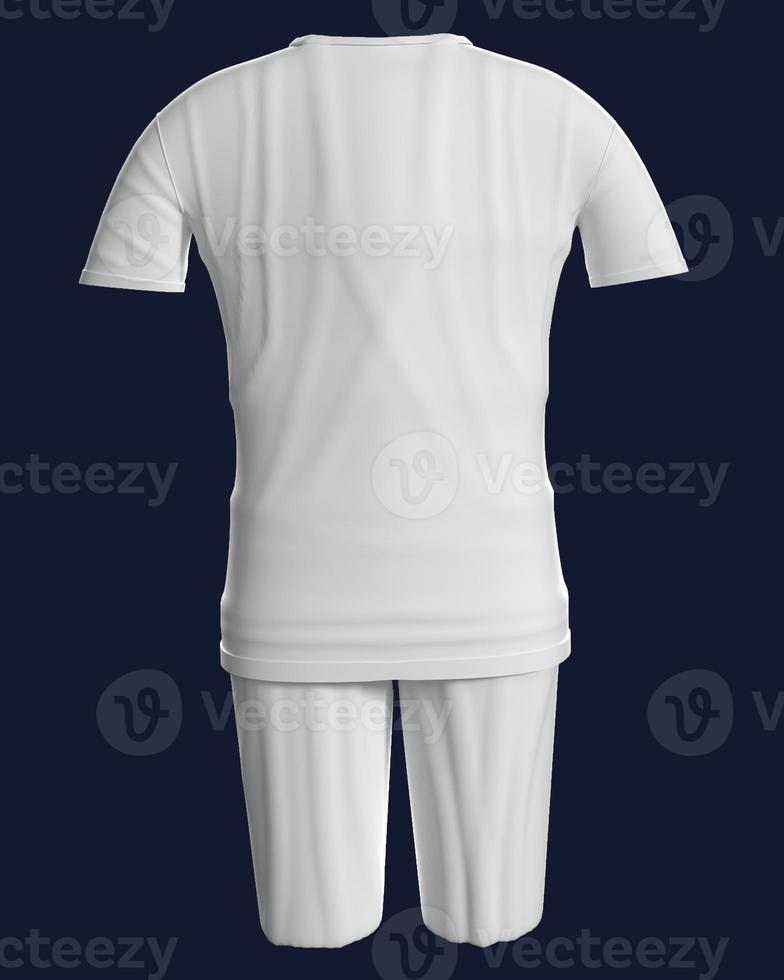 pianura bianca maglia Uomini polo maglietta davanti indietro e lato Visualizza 3d interpretazione moda maglietta modello per sport illustrazione foto