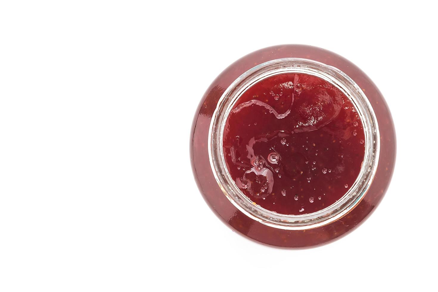 vasetto di marmellata di fragole foto