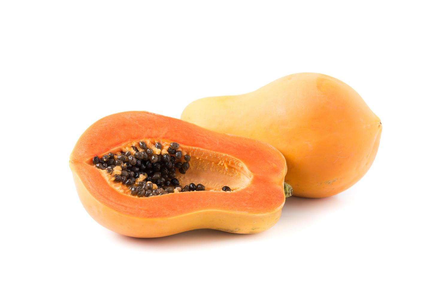 affettato papaia frutta isolato foto