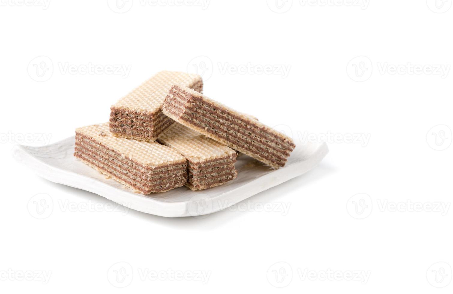 wafer con cioccolato isolato foto