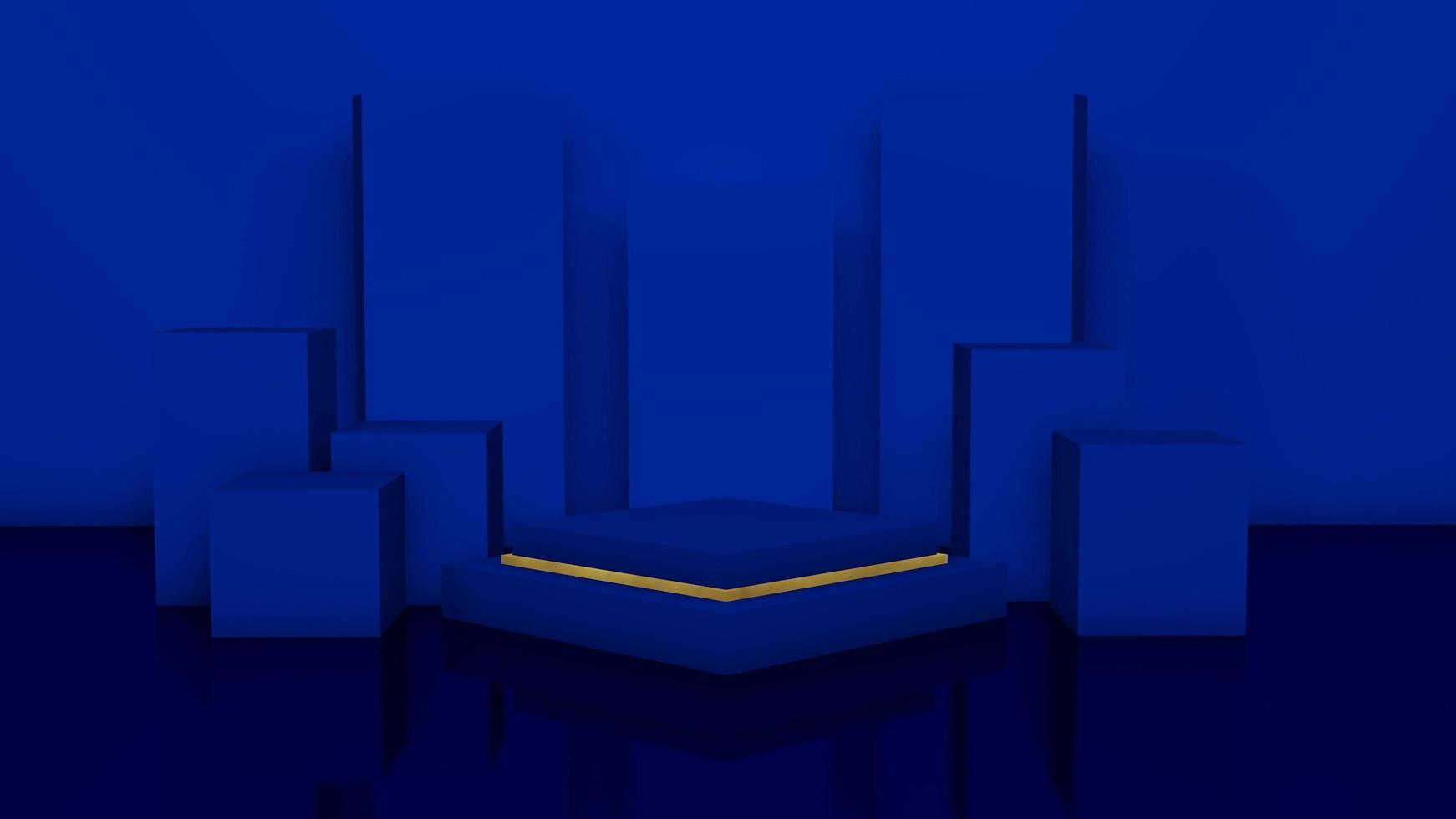 moderno blu podio design. foto