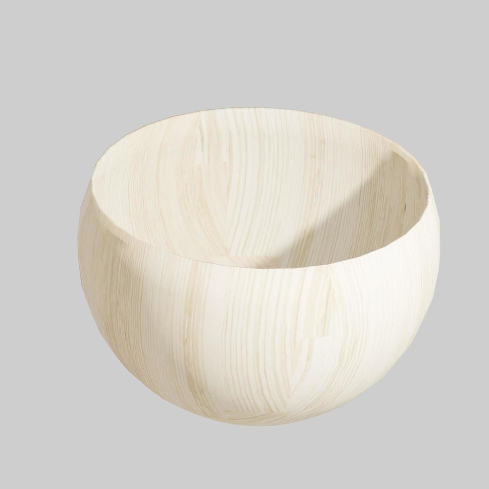 3d di legno ciotola design con legna sollievo e motivi foto