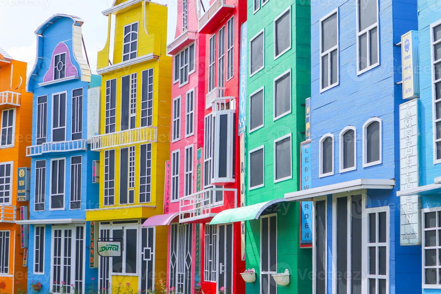 replica di un' tradizionale europeo Casa, fachwerkhaus stile architettura. con colorato foto