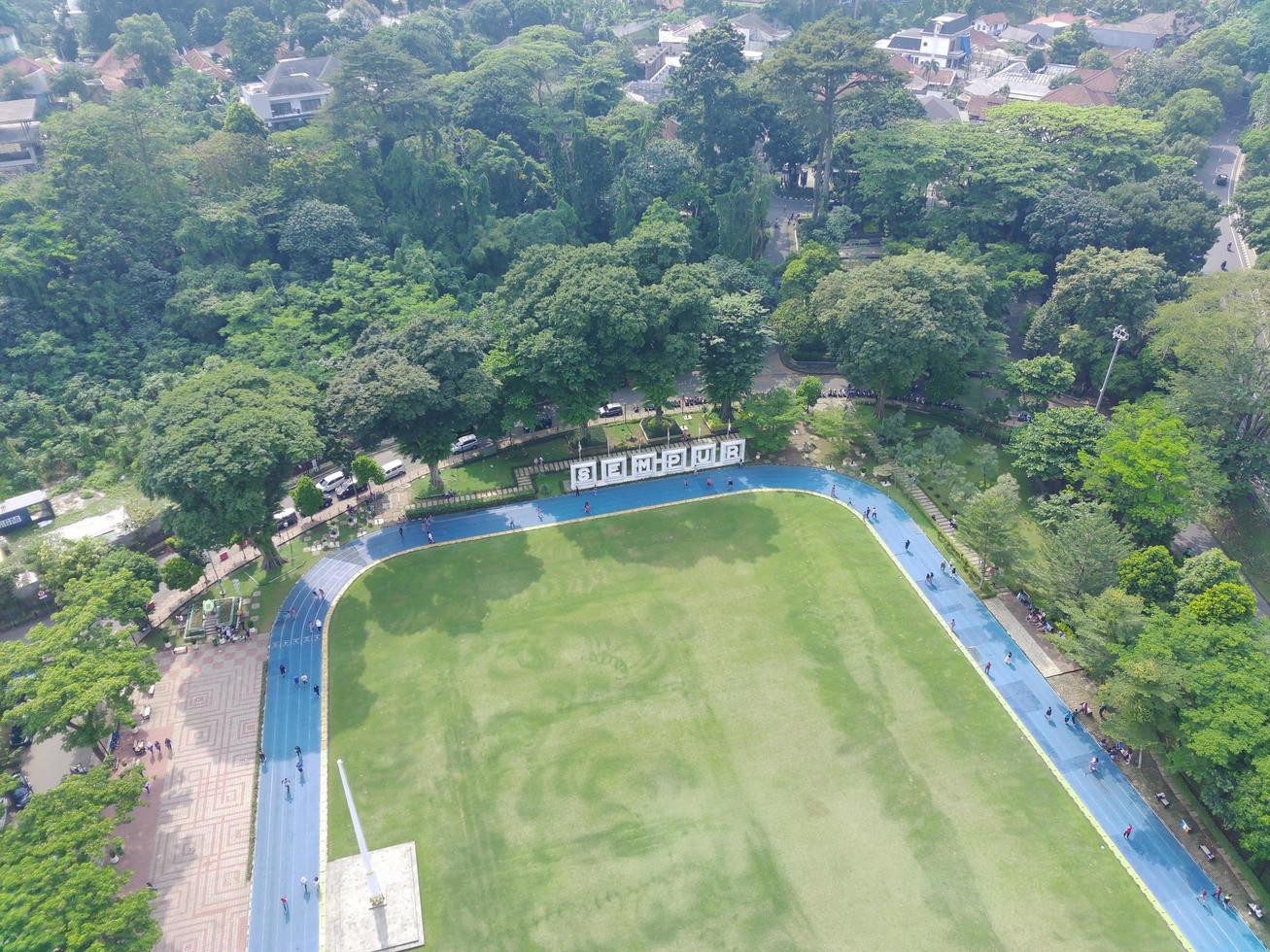 aereo Visualizza di sempre campo nel bogor, Indonesia foto