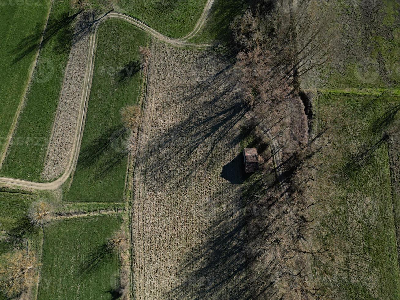 allevato i campi di borghetto di borbera Piemonte Italia villaggio aereo Visualizza panorama paesaggio foto